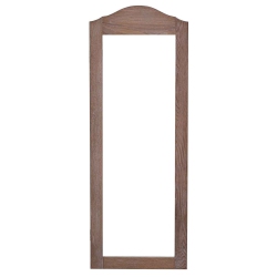 TOPBUY Jewelry Cabinet Mirrored Armoire Storage Organizer Wall Hanging Walnut