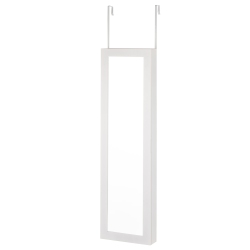 TOPBUY Led Jewelry Cabinet Standing Armoire Organizer W/ Fine Edge Full Size Mirror