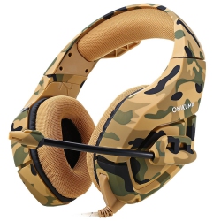 WINGOMART K1B Camouflage Gaming Headset Over-Ear 3.5MM Stereo Bass Game Headphones \w Mic for PC Laptop Gamer Xbox One, Ps5, Ps4, PC, Nintendo
