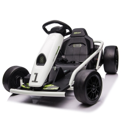 VOLTZ TOYS Electric Gokart, 24V Outdoor Racer Drifter Go Kart Drift Car for Kid And Adult, Upgraded Design (White)