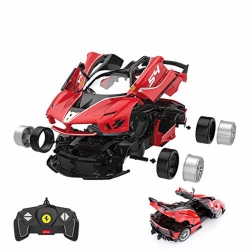 VOLTZ TOYS Rastar Rc Car Kits to Build, 1/18 Ferrari Fxx-K Evo Rc Car Assembly Building Kit With Remote, 92PCs Diy, Stem Kits for Kids Ages 8+