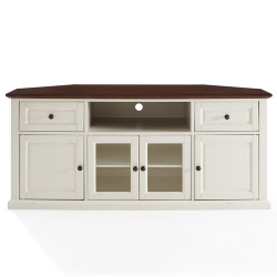 PEMBERLY ROW 60" Corner Tv Stand In And Mahogany In White