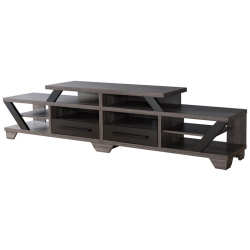 FURNITURE OF AMERICA Dixon Rustic Wood 82-Inch Tv Stand In Distressed In Gray