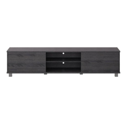 CORLIVING CANADA Corliving Hollywood Dark Wood Grain Tv Stand - for Tvs Up to 85" In Gray