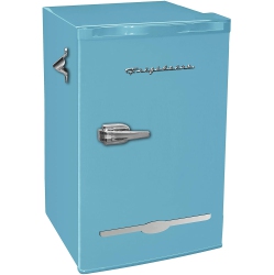 FRIGIDAIRE Retro Efr376 3.2 Cu Ft Mini Bar Fridge W/ Side Bottle Opener - In Blue
