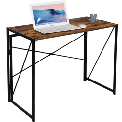 MOUSTACHE Folding Computer Desk Corner Table, 39.4"l Reading Writing Study Workstation for Home Office Small Space