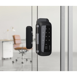 IGLOOHOME Smart Glass Door Lock-Designed to Fit 12MM Swinging Glass Doors (Innovative Pin Code Technology, Works Offline)