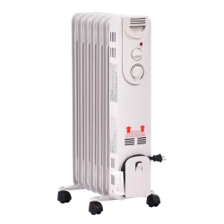 TOPBUY 1500W Oil Filled Radiator 5-Fin Thermostat Room Radiant Electric Space Heater