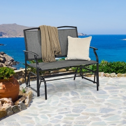 COSTWAY Patio Glider Rocking Bench Double 2 Person Chair Loveseat Garden