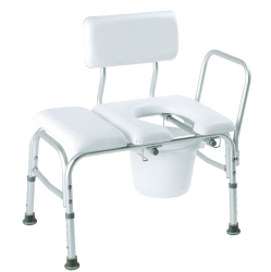 CAREX Deluxe Padded Transfer Bench W/ Opening & Bucket