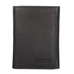 ROOTS Leather Rfid Trifold Wallet In Multicolor