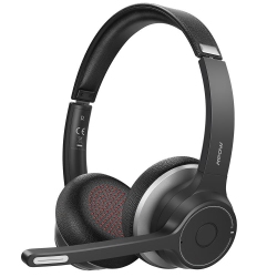 MPOW Hc5 V5.0 Bluetooth Headset With Dual Mic, 22+Hrs Talk Time With Cvc8.0 Noise Canceling Microphone