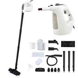 COSTWAY 1400W Multipurpose Pressurized Steam Cleaner Mop W/ 17 Pieces Accessories