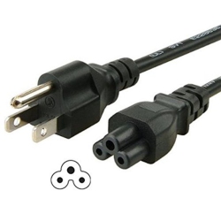 IMBAPRICE 3_Slot Mickey Mouse Power Cable _ 6 Ft. Ac Laptop Power Cord for Acer_Asus_Compaq_Dell_Gateway_HP_Ibm_Lenovo_Msi_Sony_