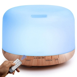 NAVOR 500Ml Essential Oil Diffuser, 5 In 1 Premium Ultrasonic Aromatherapy Fragrant Oil Vaporizer Humidifier, 3 Timer And Auto-Off Safety Switch, 7