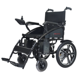 BANGERAN Electric Motorized Wheelchair, 280 Lb Weight Capacity, Multi-Terrain Safe Aviation Travel, Lithium Battery - Frame Seat In Black