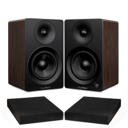 FLUANCE Ai41 Powered 2.0 Stereo Bookshelf Speakers With 5" Drivers, 90W Amplifier, And High Density Foam Isolation Pads