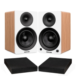 FLUANCE Ai41 Powered 2.0 Stereo Bookshelf Speakers With 5" Drivers, 90W Amplifier, And High Density Foam Isolation Pads