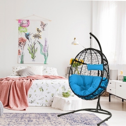 TOPBUY Hammock Chair Cushioned Hammock Swing Hanging Egg Chair Indoor Outdoor