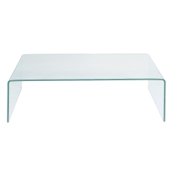 TOPBUY Tempered Glass Coffee Table Accent Cocktail Side Table Living Room Furniture