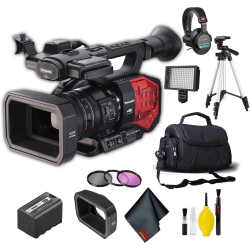 PANASONIC Ag-Dvx200 4K Camcorder With Four Thirds Sensor And Integrated Zoom Lens Pro Bundle