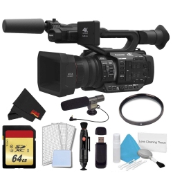 PANASONIC Ag-Ux180 4K Premium Professional Camcorder With 64GB Memory Card, Uv Filter, Professional Microphone, And Stan