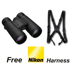 NIKON 10X42 Monarch M5 Binoculars #16768 + Binocular Harness. Canada Lifetime Warranty