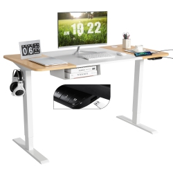 COSTWAY 55"x28" Electric Standing Desk Adjustable Sit to Stand Table W/USB Port