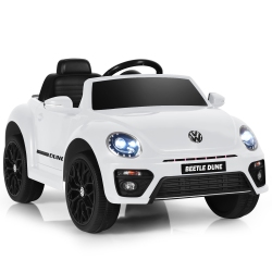 COSTWAY 12V Kids Ride On Car Licensed Volkswagen Beetle W/ Remote Control & Music