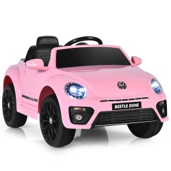 COSTWAY 12V Kids Ride On Car Licensed Volkswagen Beetle W/ Remote Control & Music