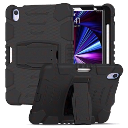 CSMART 【】 Shockproof Heavy Duty Rugged Defender Case Kickstand Cover for Ipad Mini 6 6Th Gen. 2021 In Black