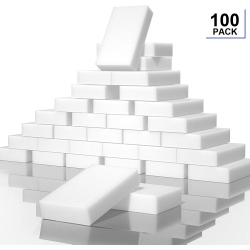 ISTAR 100 Pack Melamine Sponge Eraser Extra Large Multi-Surface Household Cleaning Non-Scratch Scrub Sponge Pads for Kitchen, Car, Sink, Shoe