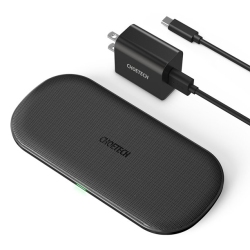 CHOETECH Fast Dual Wireless Charger 10W 5-Coil With 1M Ac Cable (T535-S)