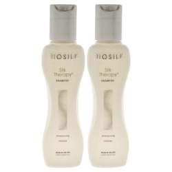 BIOSILK Silk Therapy Shampoo - Travel Size By for Unisex - 2.26 OZ Shampoo - Pack Of 2
