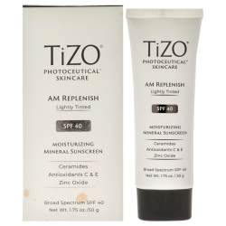 TIZO Photoceutical Am Replenish Spf 40 - Lightly Tinted By for Unisex - 1.75 OZ Sunscreen
