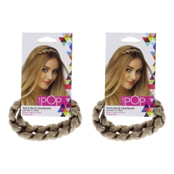 HAIRDO Pop Thick Braid Headband - R14 88H Golden Wheat By for Women - 1 PC Hair Band - Pack Of 2 In Multicolor