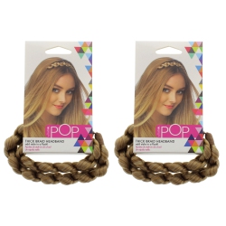 HAIRDO Pop Thick Braid Headband - R25 Ginger Blonde By for Women - 1 PC Hair Band - Pack Of 2 In Multicolor