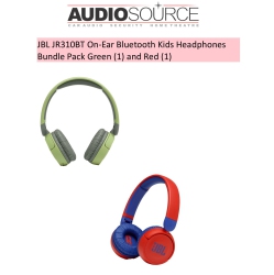 JBL Jr310Bt On-Ear Bluetooth Kids Headphones Bundle Pack Green (1) And (1) In Red