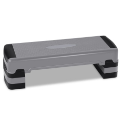 GYMAX Exercise Aerobic Step Adjustable Height Step Platform W/ 4 Removable Risers