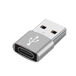 ELECTROX USB C Female to USB Male Adapter Type C to USB A Converter Compatible With Iphone / Ipad / Samsung / Old Version USB Power Adapters (Silver)