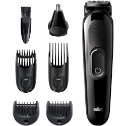 BRAUN 6 In 1 Personal Hair, Beard And Face Trimmer - - Brand New In Black