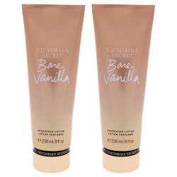 VICTORIAS SECRET Bare Vanilla Fragrance Lotion By for Women - 8 OZ Body Lotion - Pack Of 2
