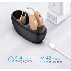 ELECTROX Double Ear Rechargeable Hearing Amplifier Mini Device Ear Amplifier Digital Bte Elderly Ear Care Hearing Amplifier