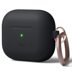 ELAGO Silicone Case Compatible \w Airpods 3Rd Generation Case - Carabiner Included, Supports Wireless Charging, Shock Resistant, Full Protection