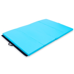 TOPBUY Gymnastics Mat 4'x6'x2' Pu Thick Folding Panel Exercise Mat for Adults & Kids /black/multicolor/pink/navy In Blue