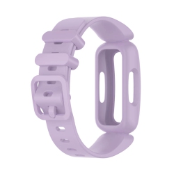 STRAPSCO Soft Silicone Rubber Watch Band Strap for Fitbit Ace 3 - Lavender In Multicolor
