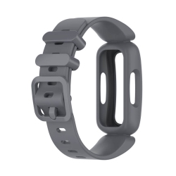 STRAPSCO Soft Silicone Rubber Watch Band Strap for Fitbit Ace 3 - In Grey