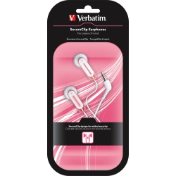 VERBATIM Secureclip Earphones Headphones In Pink