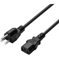 A-Z ELECTRONICS 3 Prong Universal Power Cord Cable Fit for Vizio Brother Lenovo Personal Computer, PC Monitor, Bravia Smart Tv