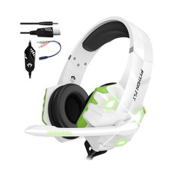 SAMA Gaming Headset G9000Max With Noise Isolating 120° Adjustable Omnidirectional Mic 40MM Driver In White